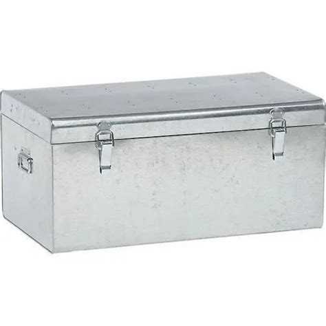 steel trunk box for storage|galvanized box with lid.